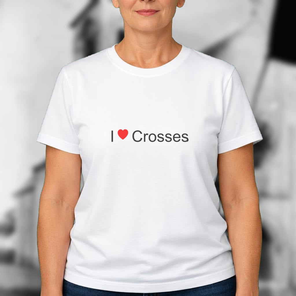 T-shirt I love crosses