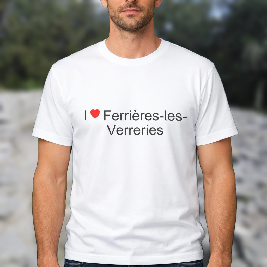 T-shirt I love ferrières-les-verreries