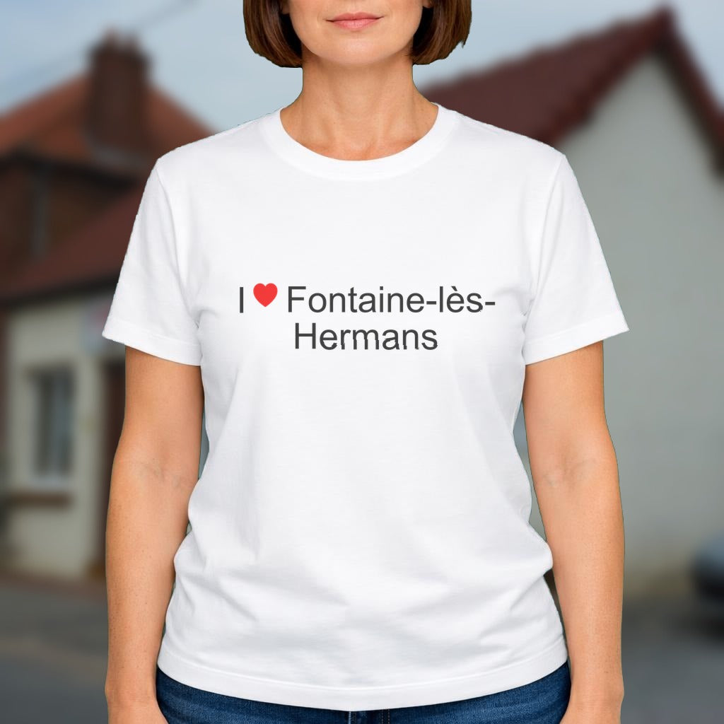T-shirt I love fontaine-lès-hermans