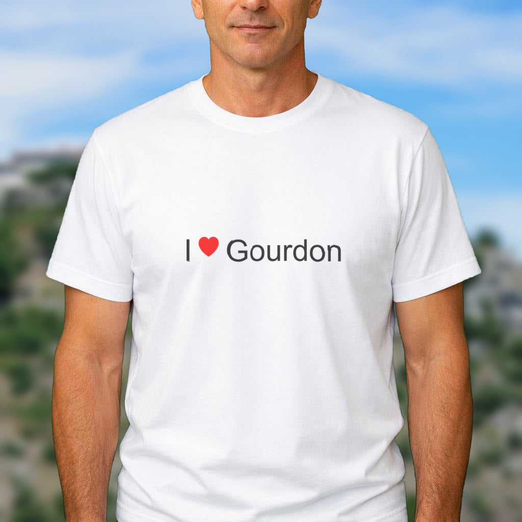 T-shirt I love gourdon