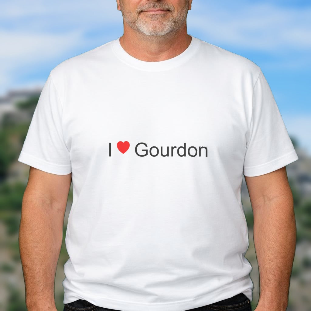T-shirt I love gourdon