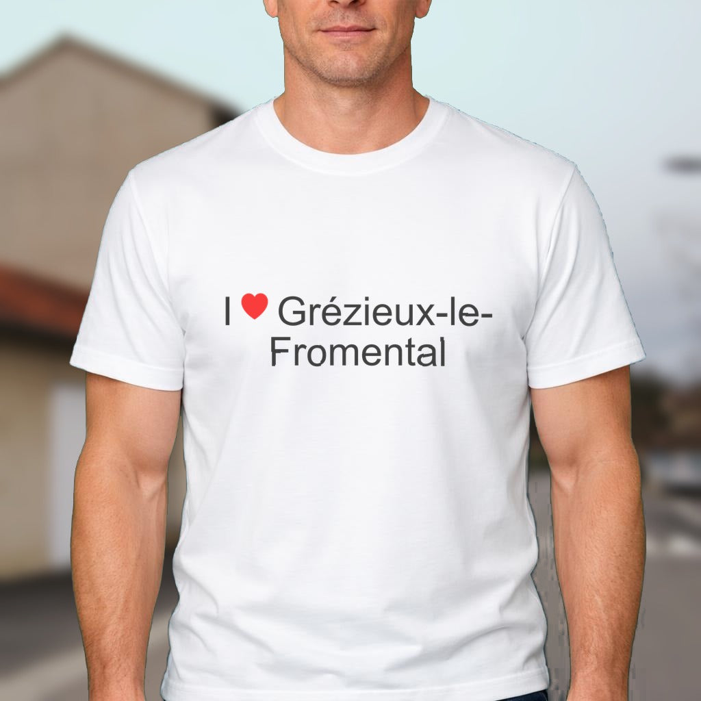 T-shirt I love grézieux-le-fromental