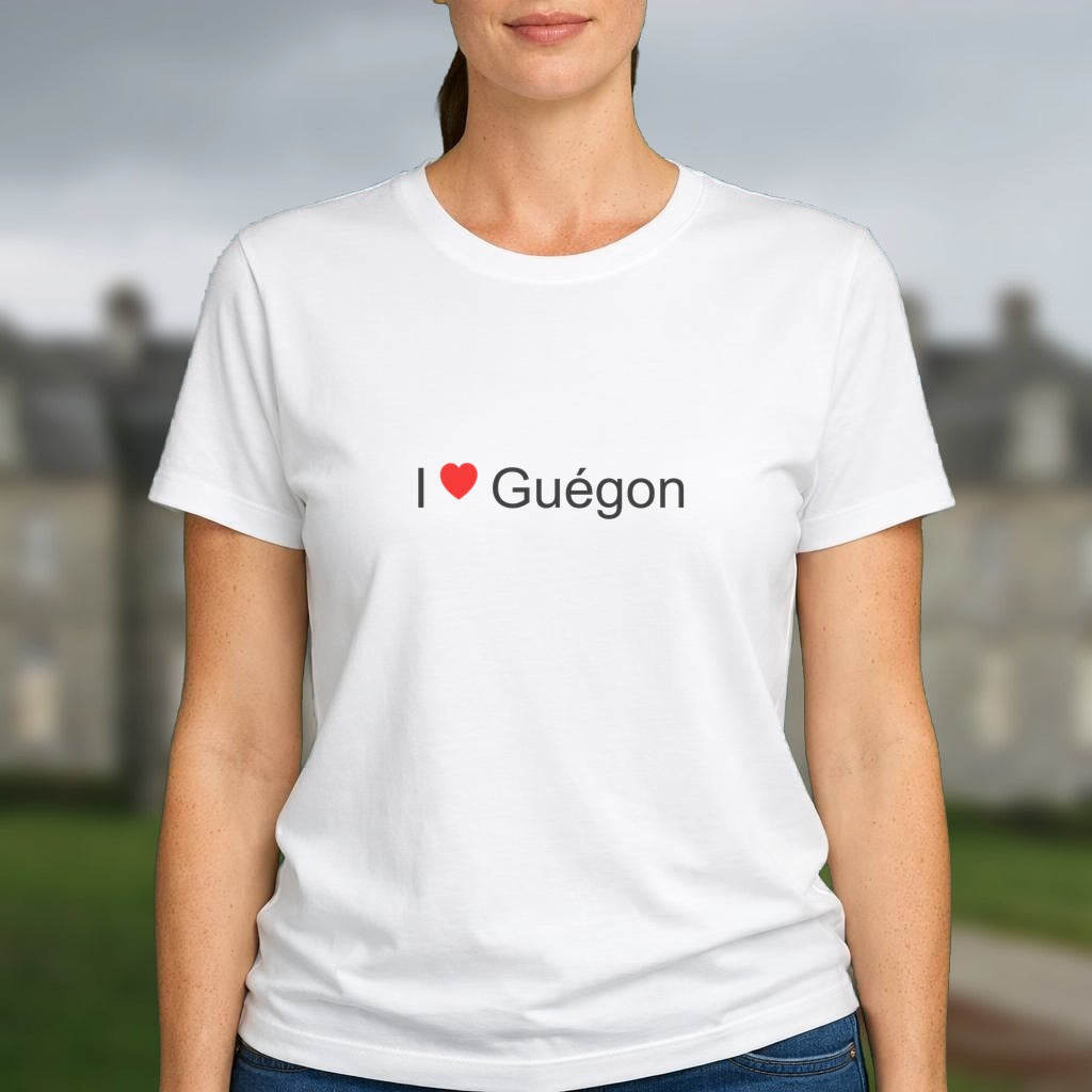 T-shirt I love guégon