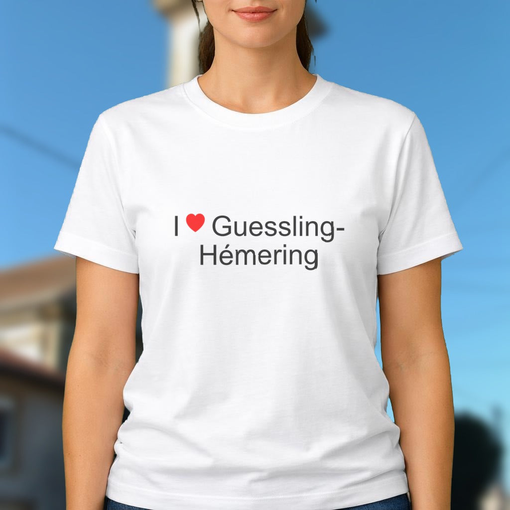 T-shirt I love guessling-hémering