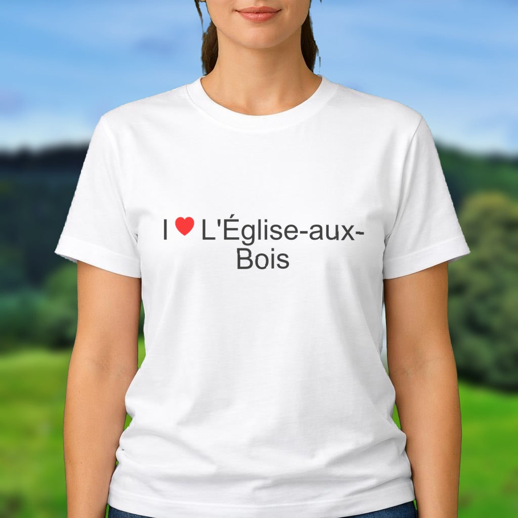 T-shirt I love l'église-aux-bois