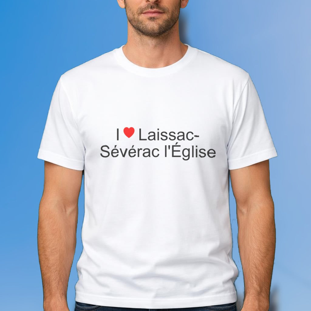 T-shirt I love laissac-sévérac l'église