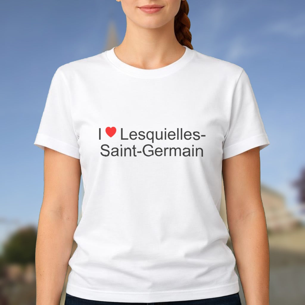 T-shirt I love lesquielles-saint-germain