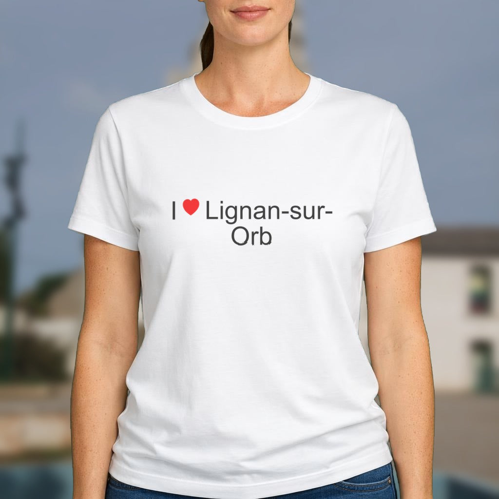 T-shirt I love lignan-sur-orb
