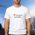 T-shirt I love longué-jumelles