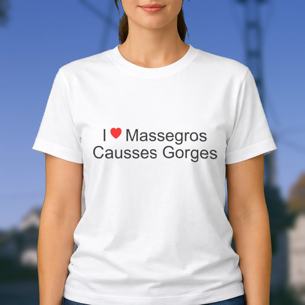 T-shirt I love massegros causses gorges