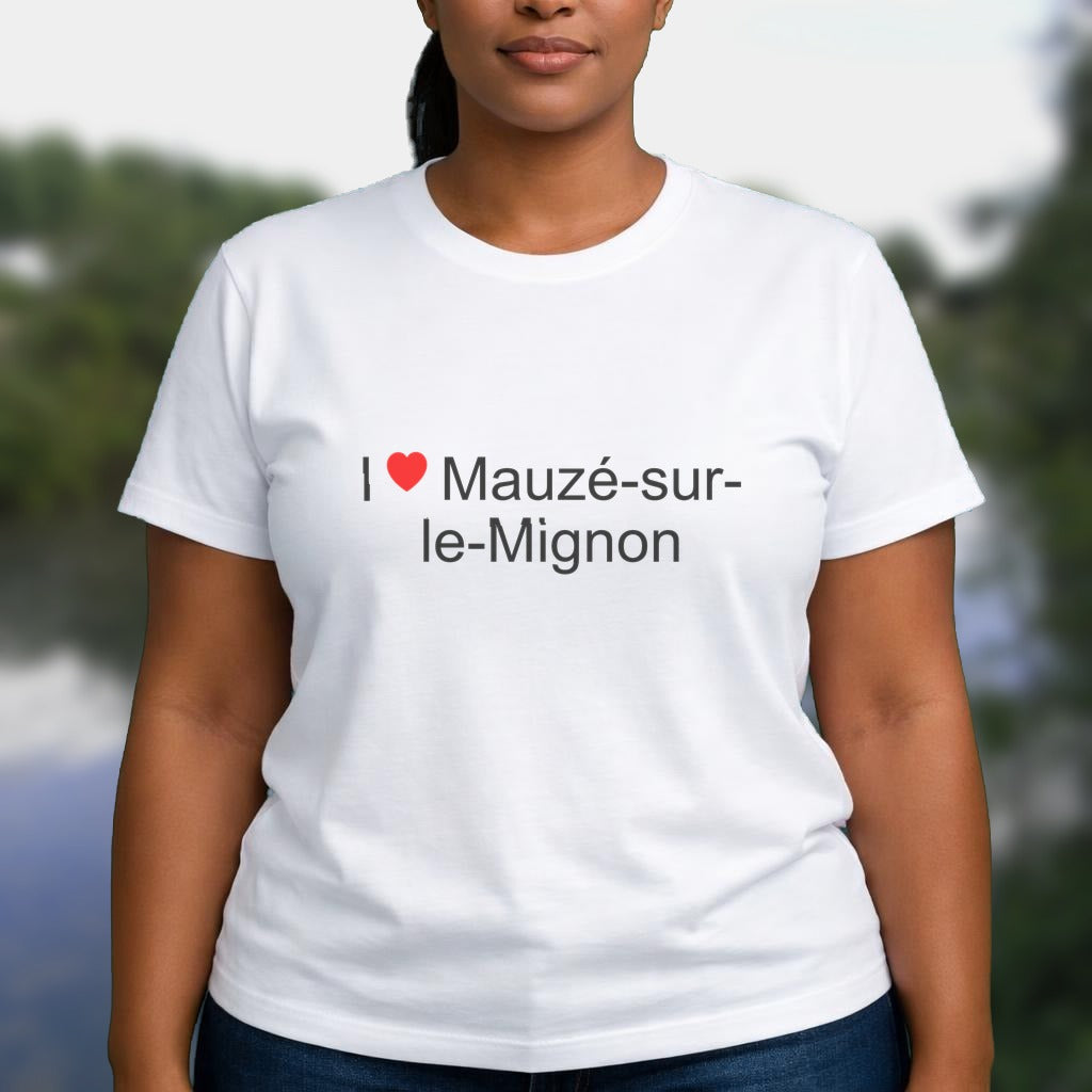 T-shirt I love mauzé-sur-le-mignon