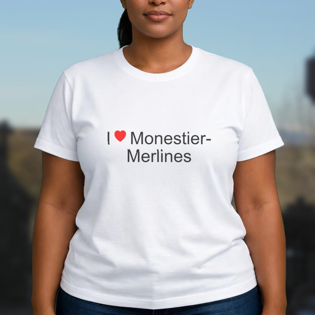 T-shirt I love monestier-merlines