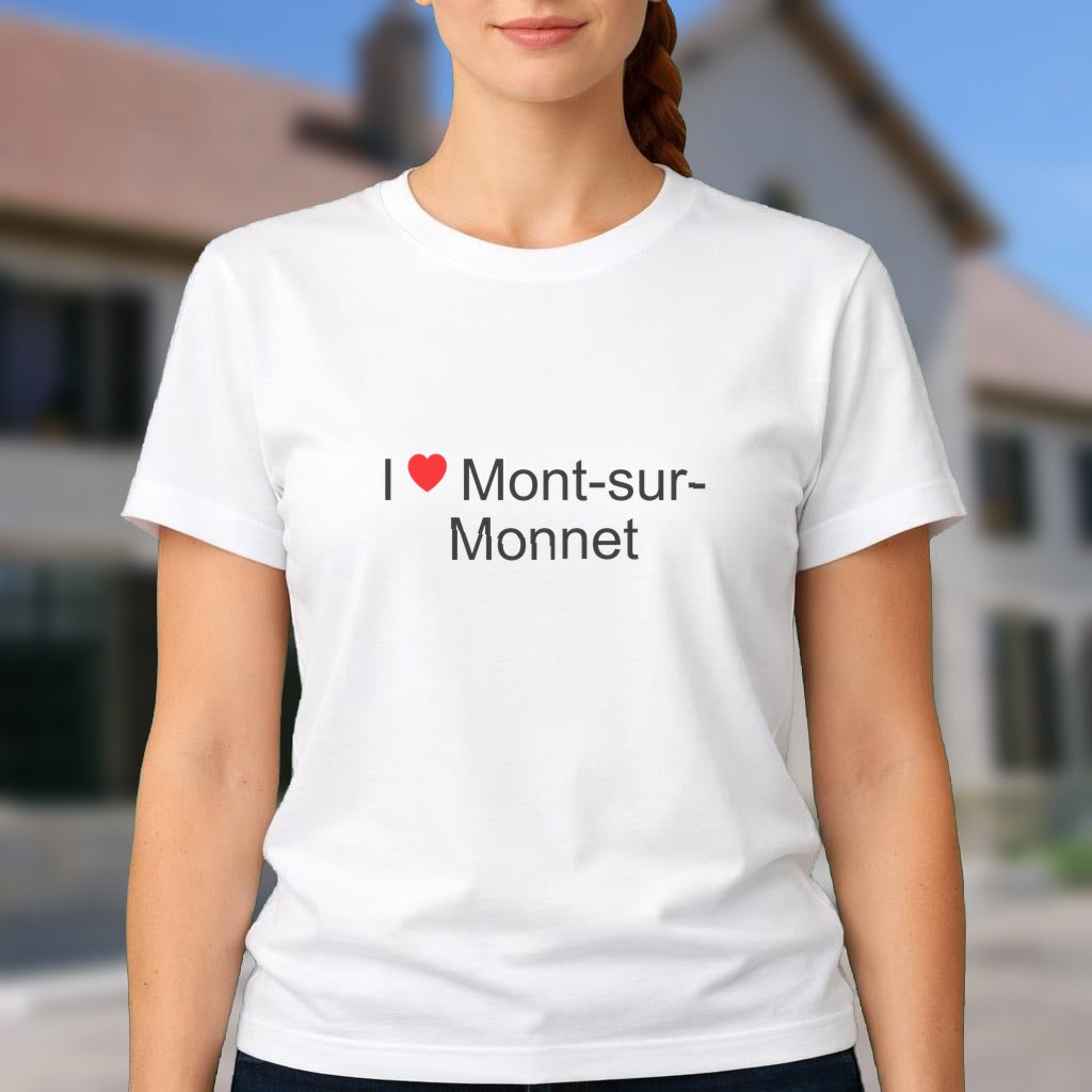T-shirt I love mont-sur-monnet
