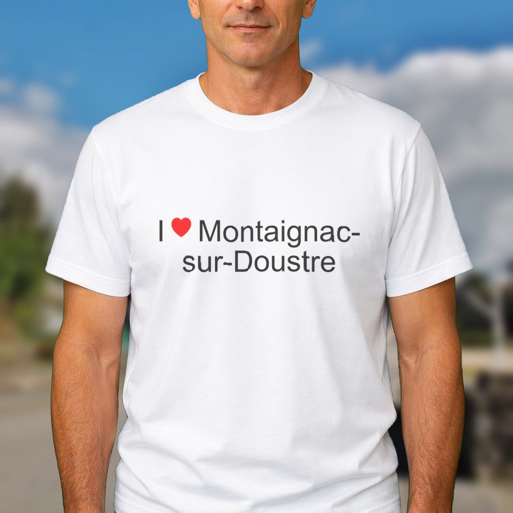 T-shirt I love montaignac-sur-doustre
