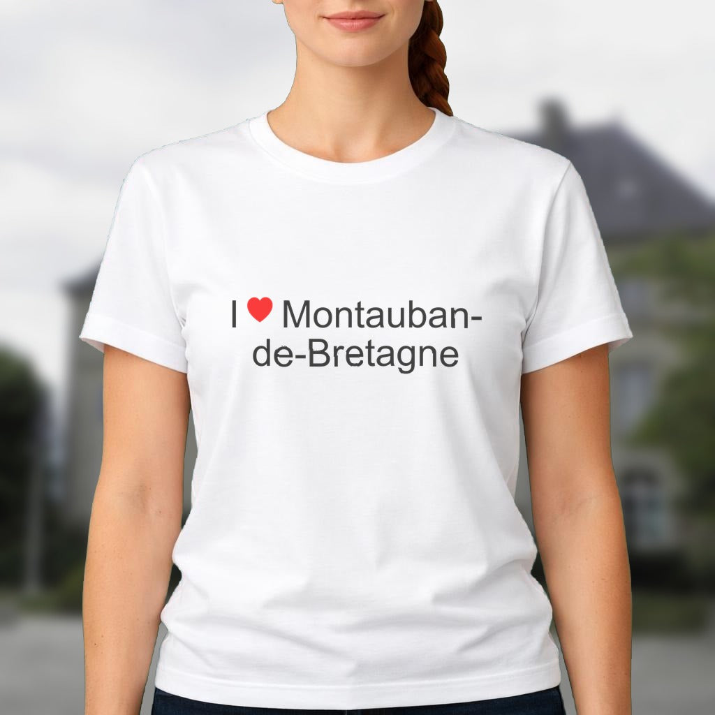 T-shirt I love montauban-de-bretagne