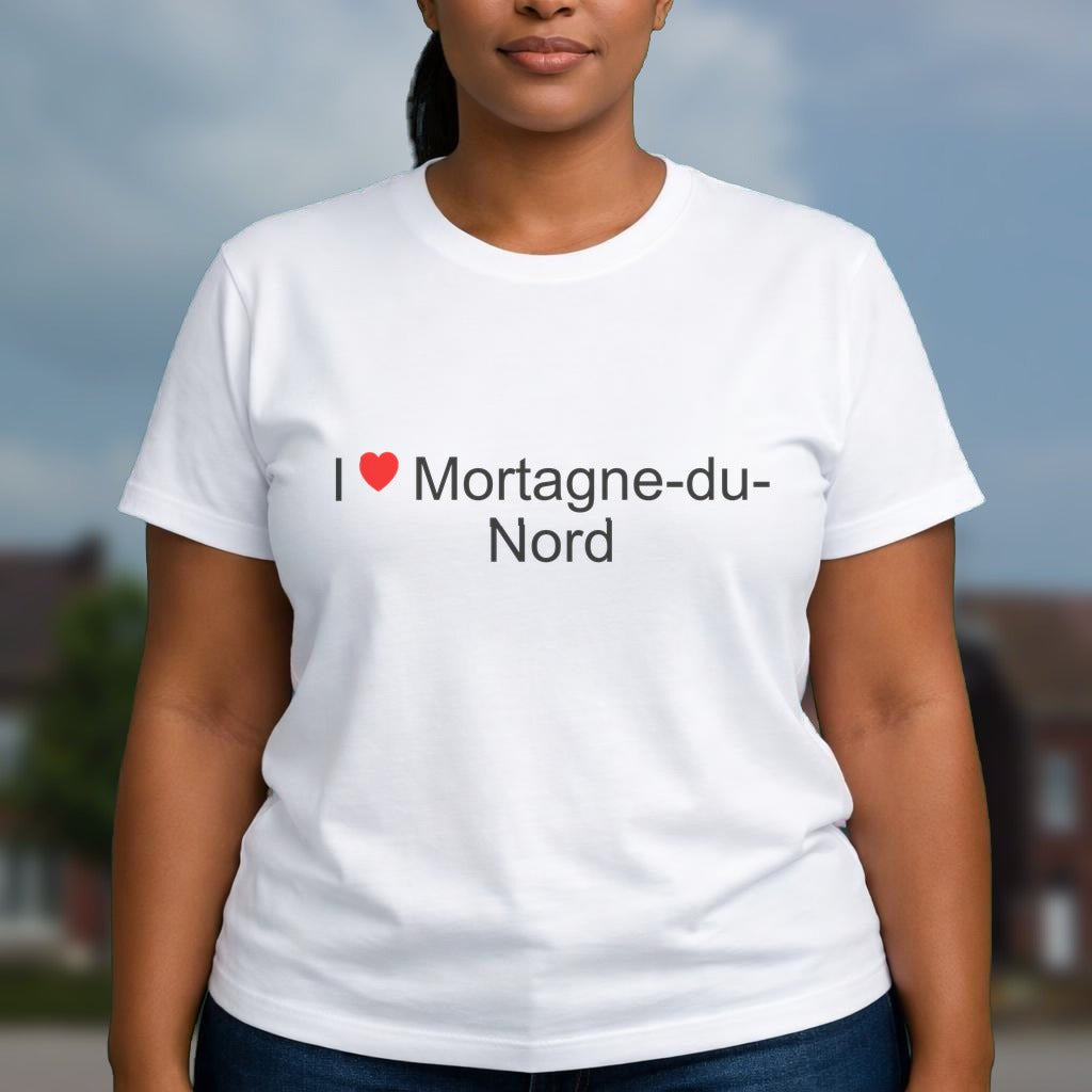 T-shirt I love mortagne-du-nord
