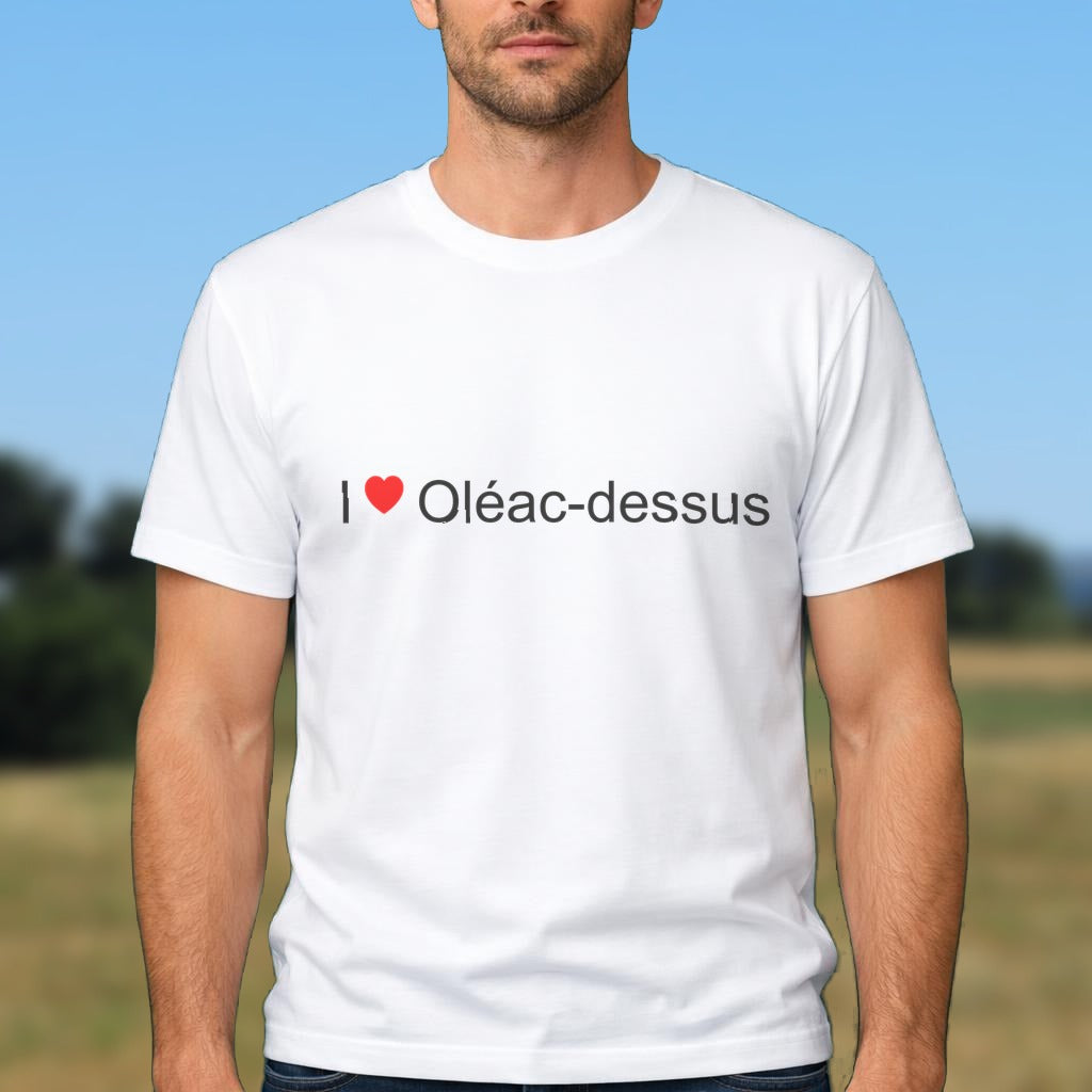 T-shirt I love oléac-dessus