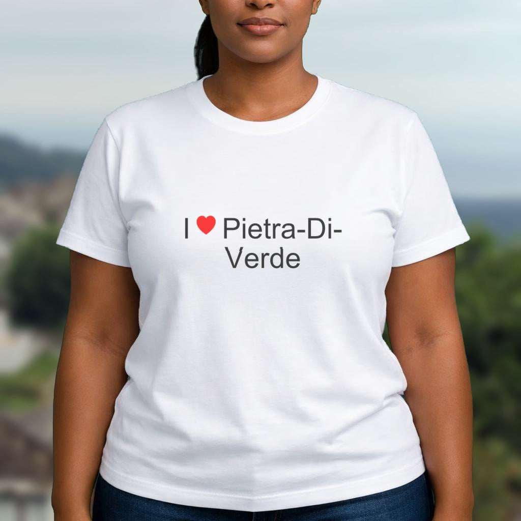 T-shirt I love pietra-di-verde