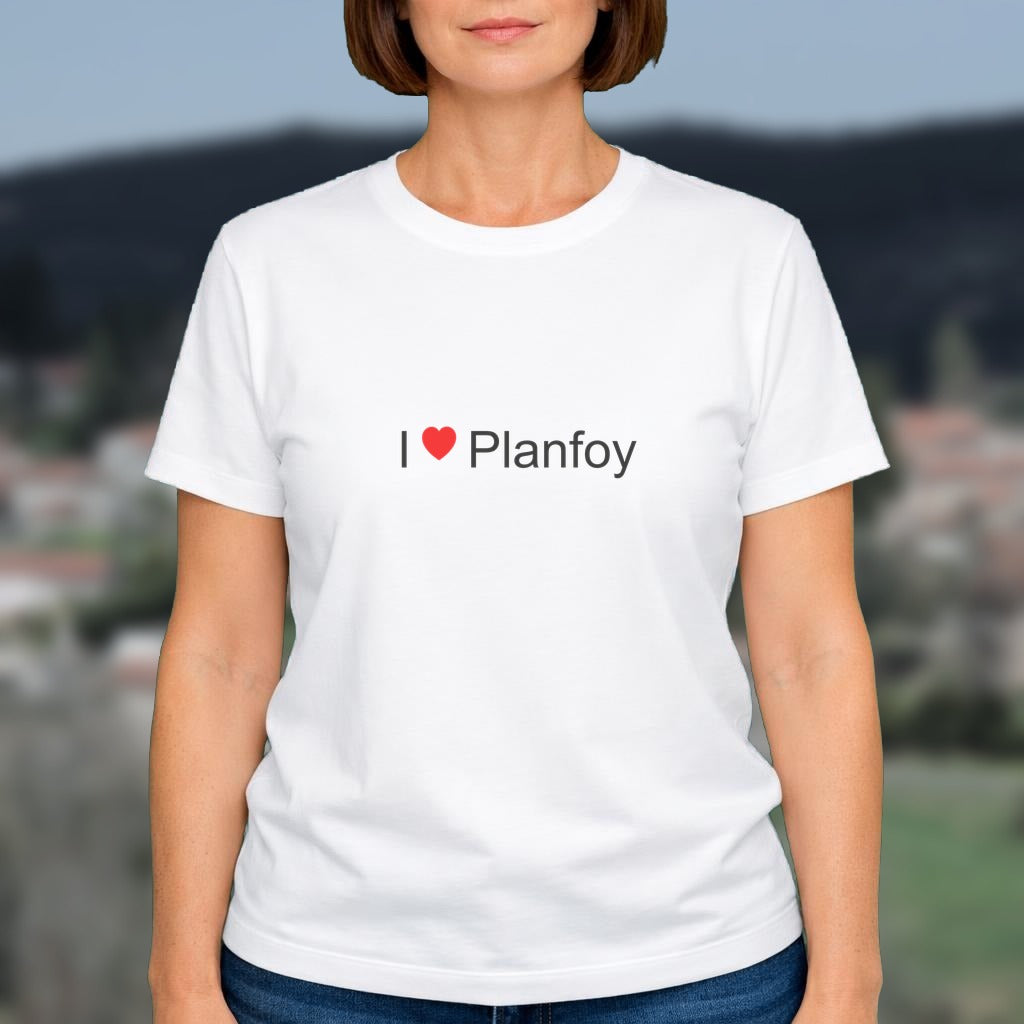 T-shirt I love planfoy
