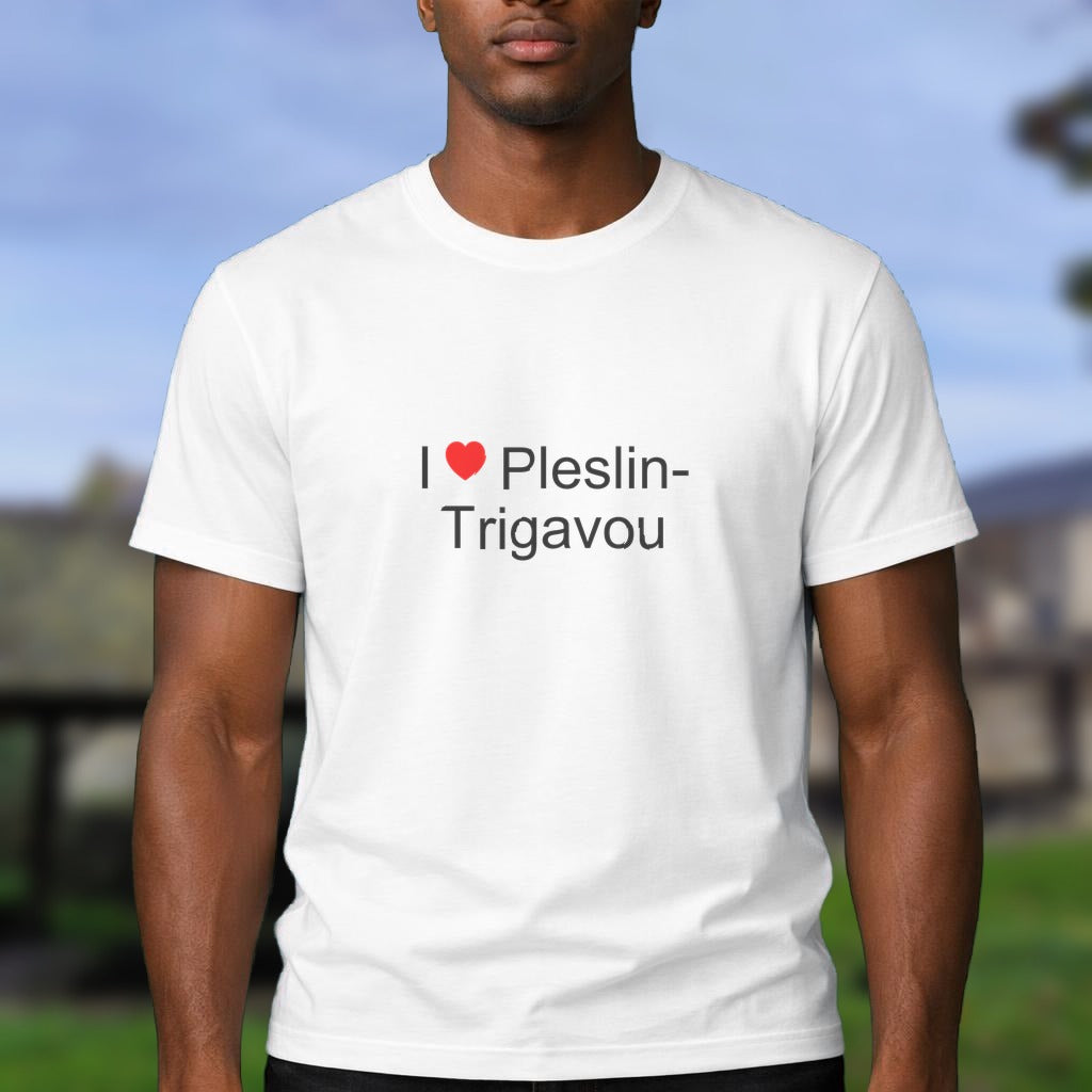 T-shirt I love pleslin-trigavou