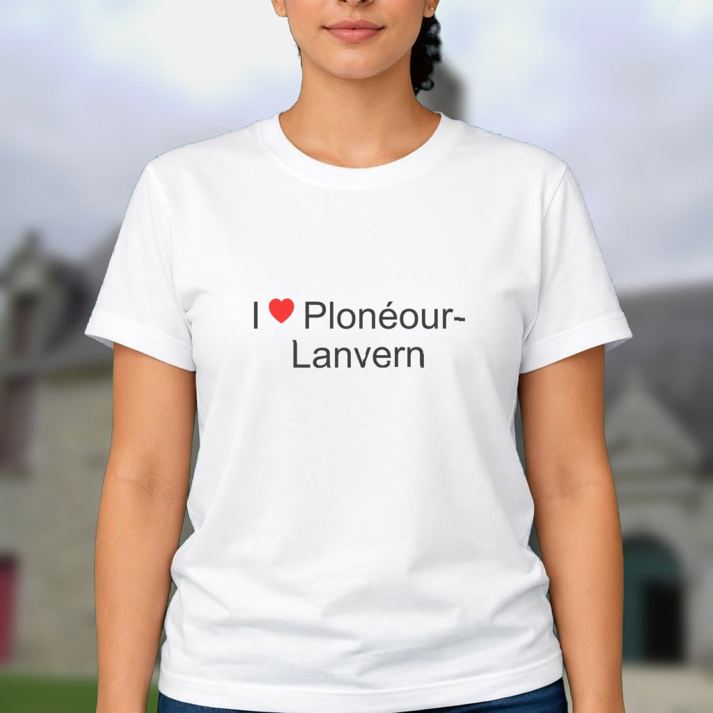 T-shirt I love plonéour-lanvern