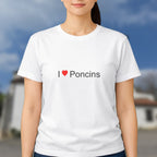 T-shirt I love poncins