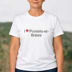 T-shirt I love ponteils-et-brésis