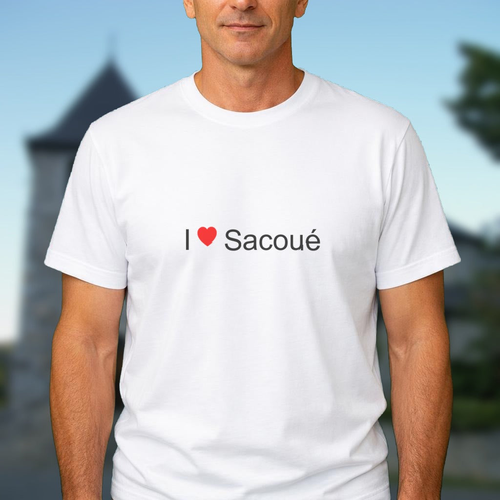 T-shirt I love sacoué