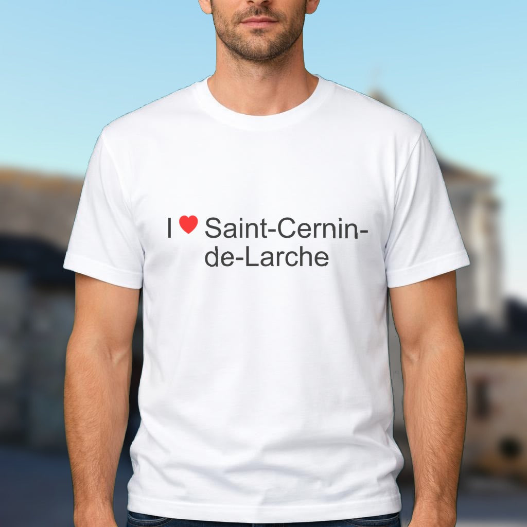T-shirt I love saint-cernin-de-larche