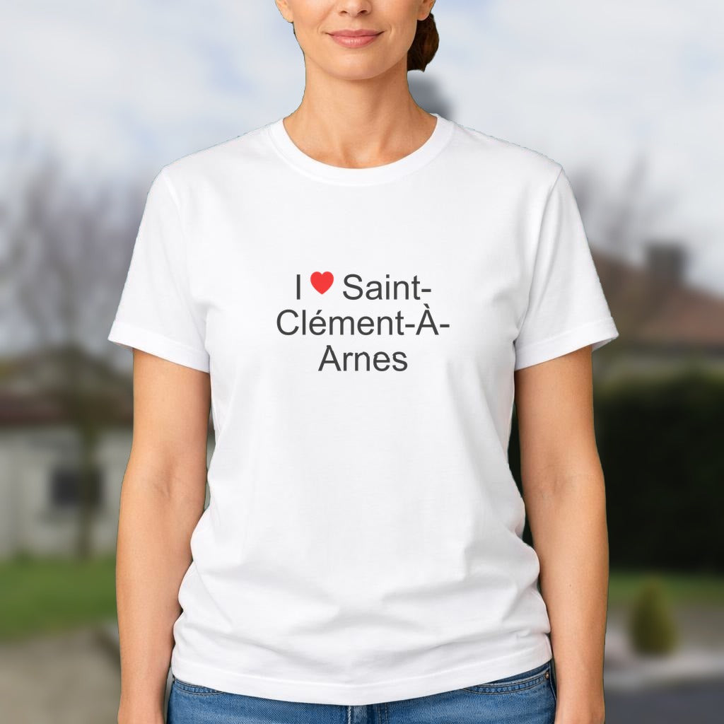 T-shirt I love saint-clément-à-arnes