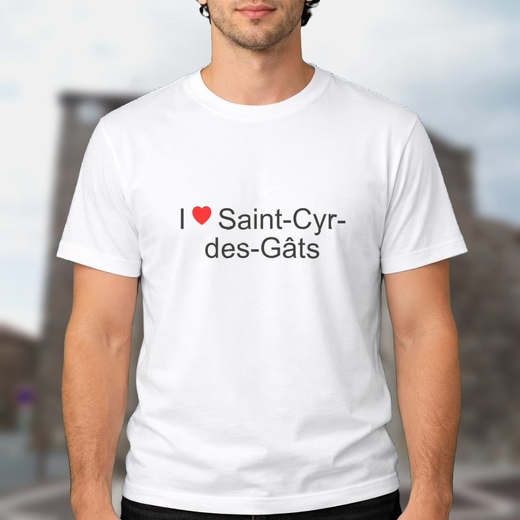 T-shirt I love saint-cyr-des-gâts