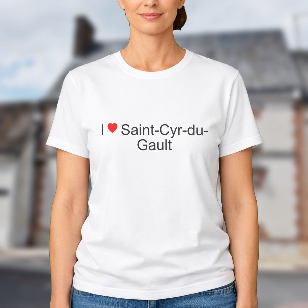T-shirt I love saint-cyr-du-gault