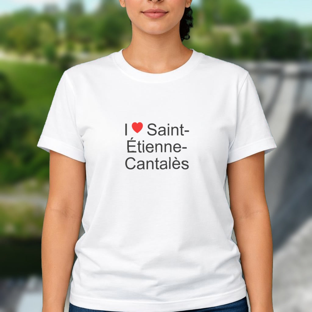 T-shirt I love saint-étienne-cantalès