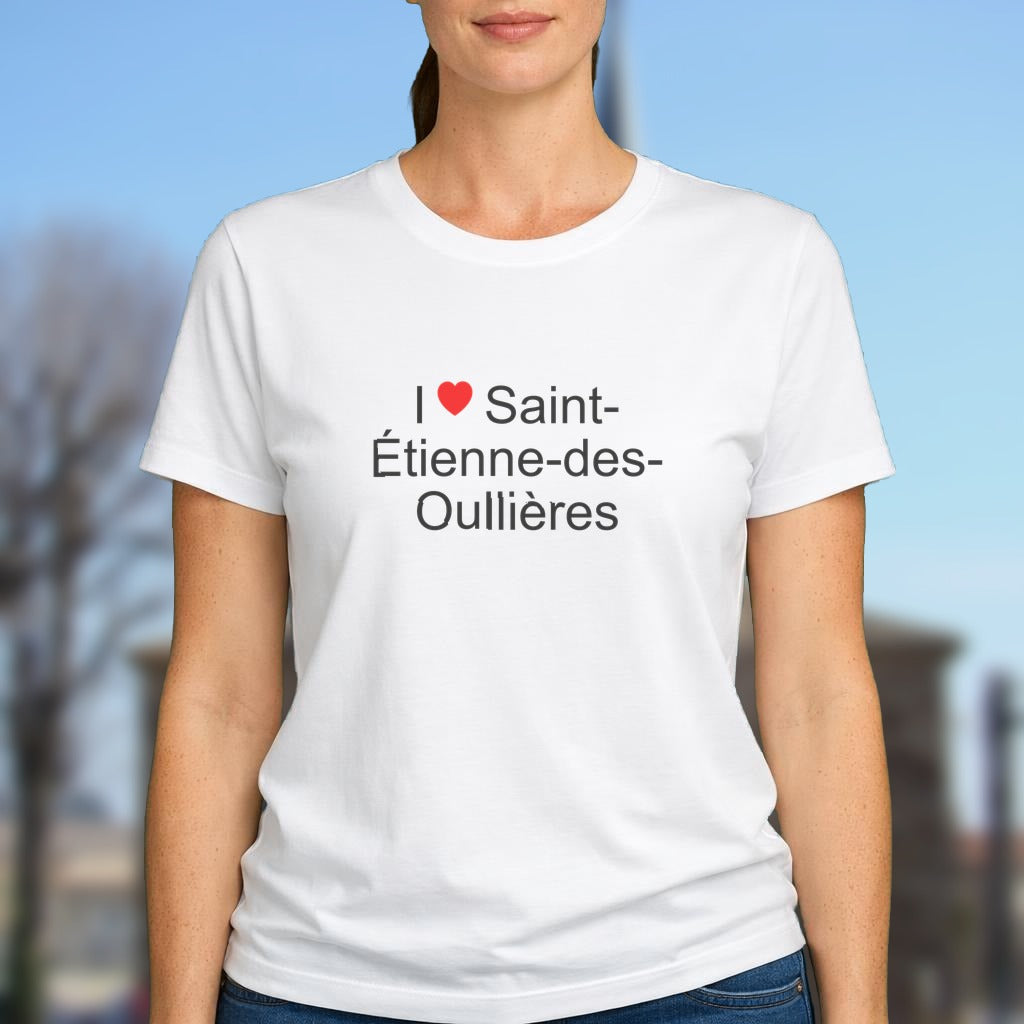 T-shirt I love saint-étienne-des-oullières