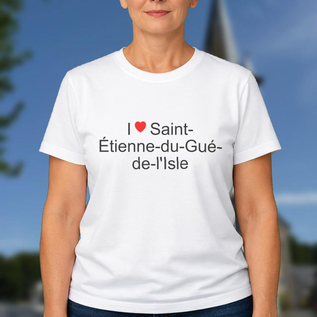 T-shirt I love saint-étienne-du-gué-de-l'isle
