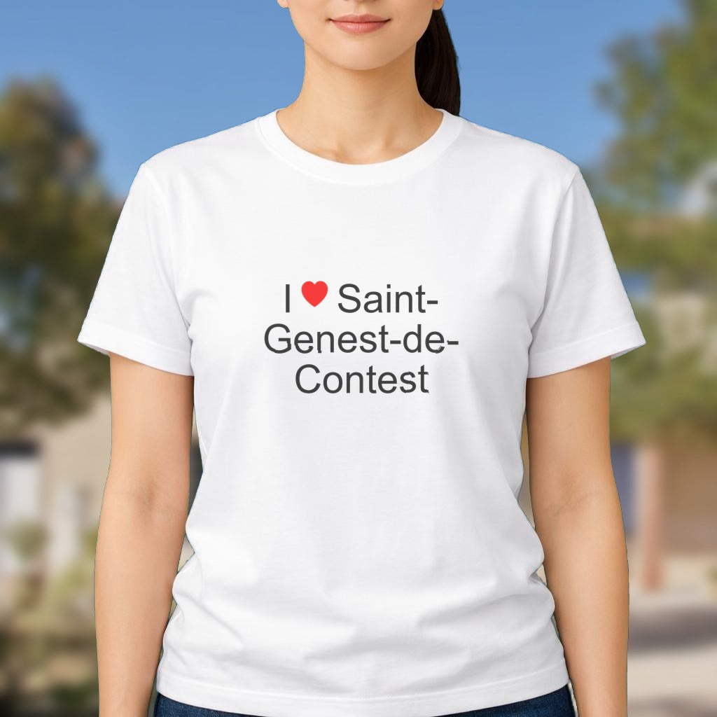 T-shirt I love saint-genest-de-contest