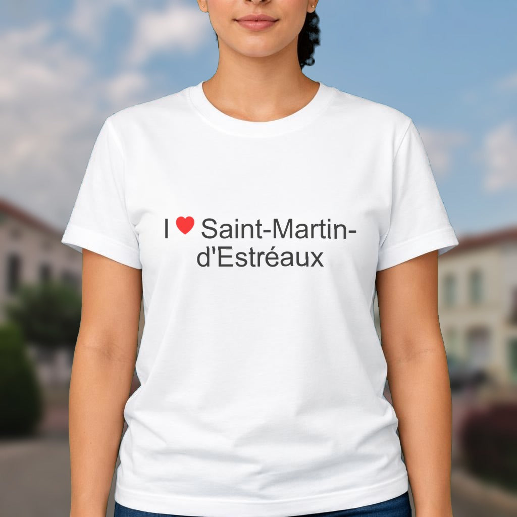 T-shirt I love saint-martin-d'estréaux