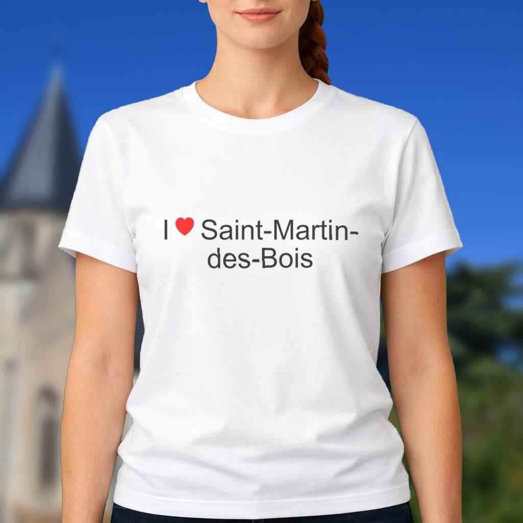 T-shirt I love saint-martin-des-bois