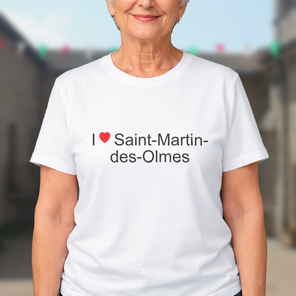 T-shirt I love saint-martin-des-olmes