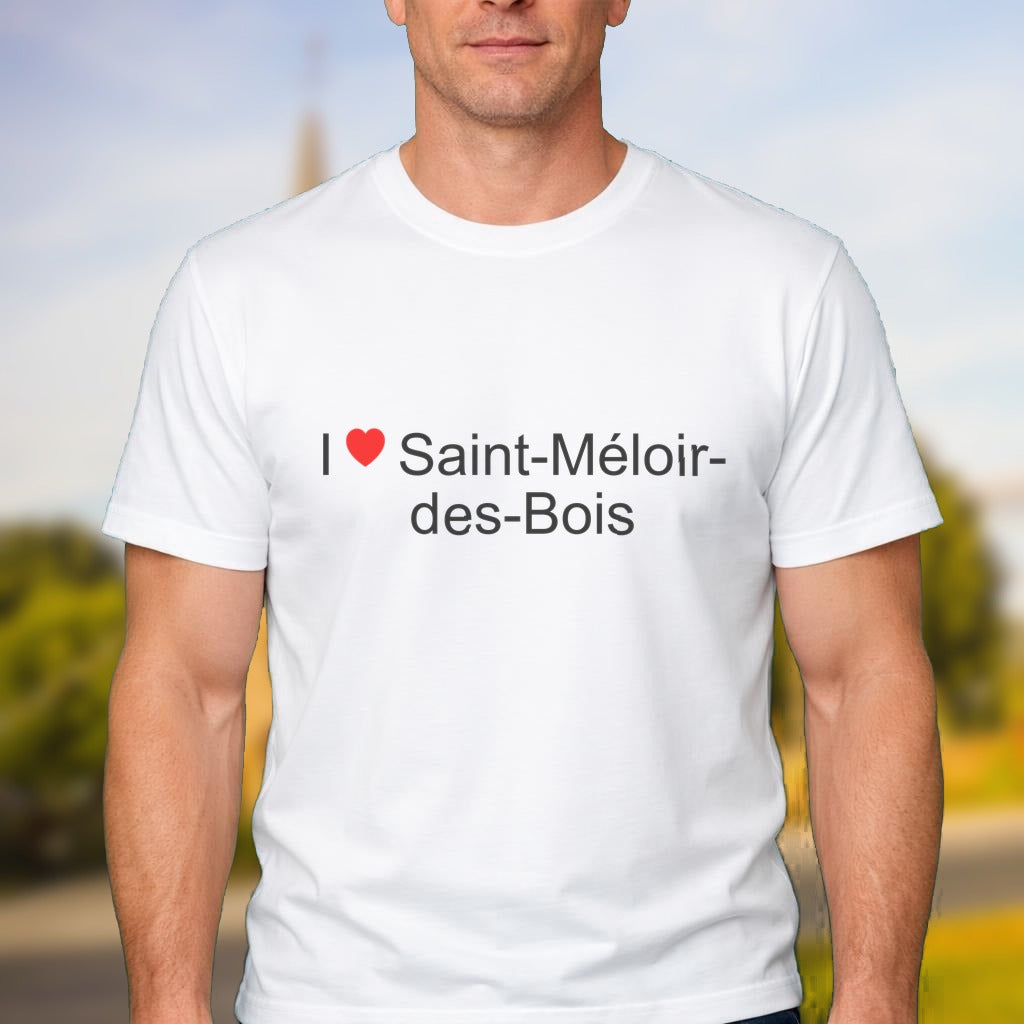 T-shirt I love saint-méloir-des-bois