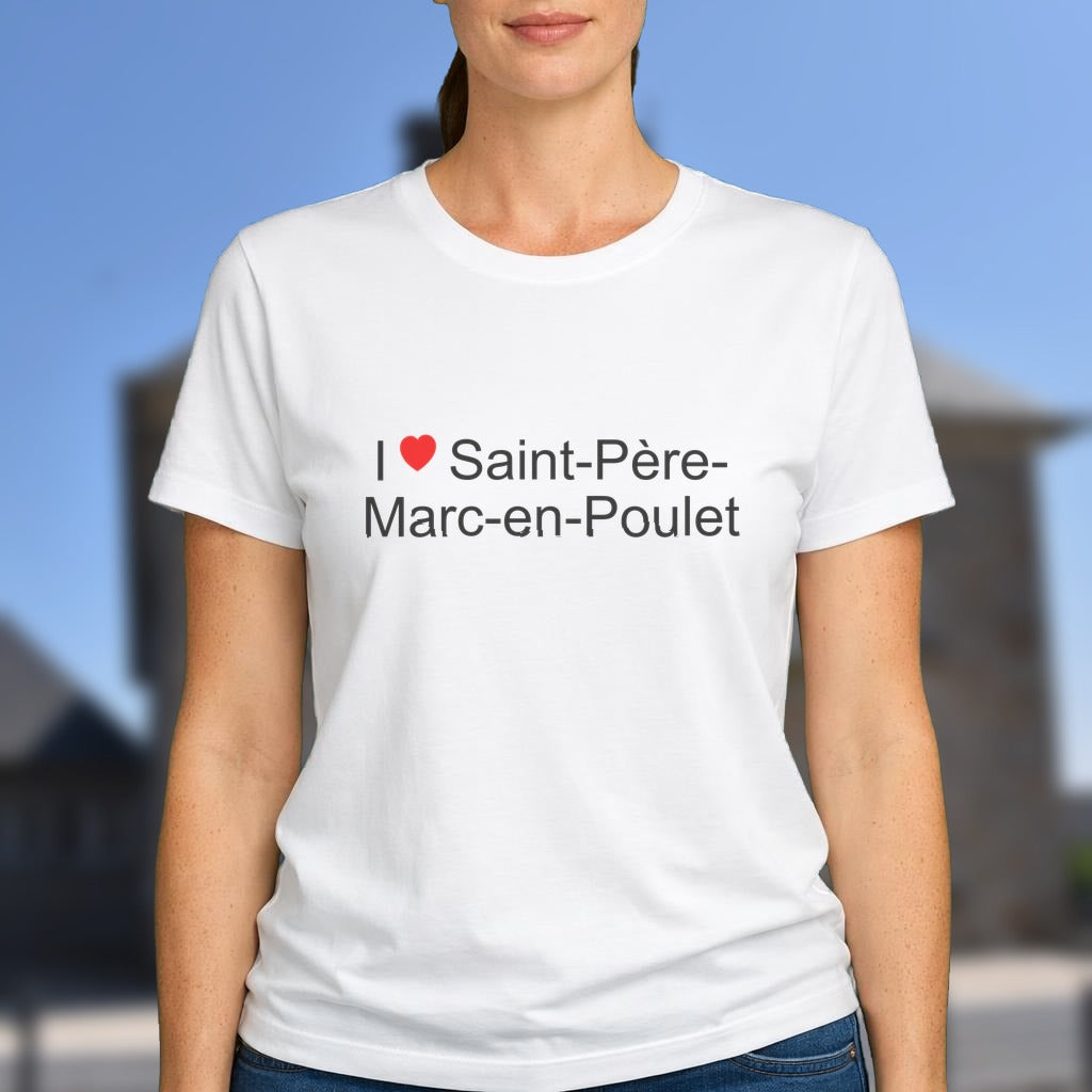 T-shirt I love saint-père-marc-en-poulet