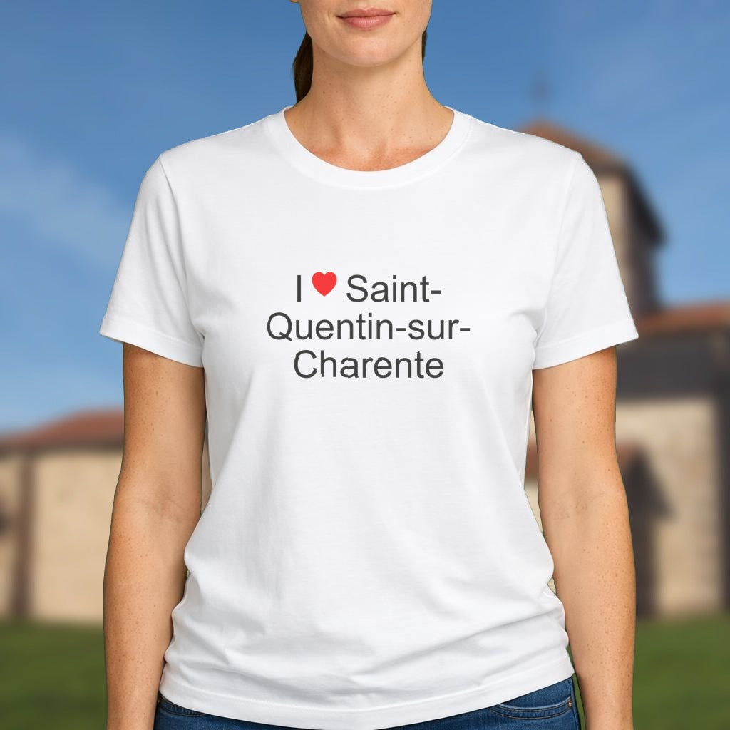 T-shirt I love saint-quentin-sur-charente