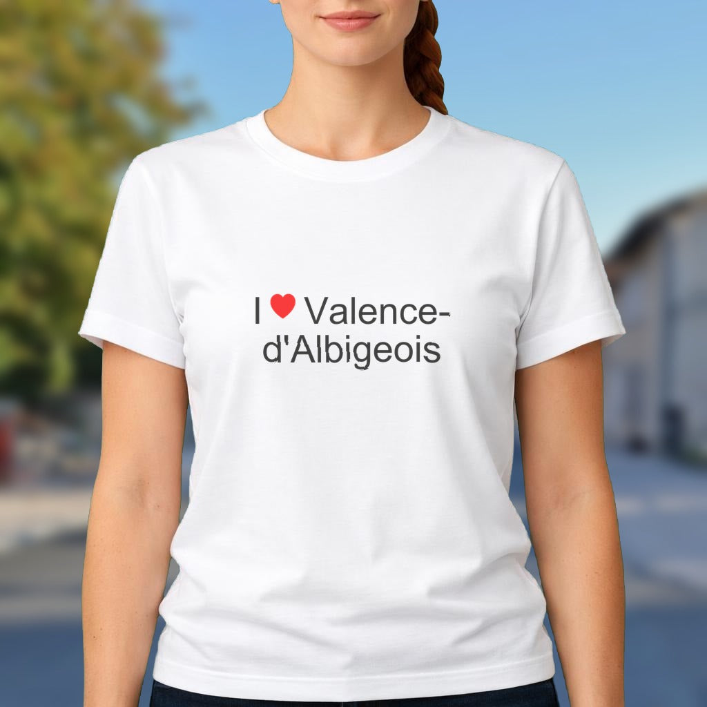 T-shirt I love valence-d'albigeois
