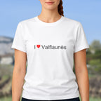 T-shirt I love valflaunès
