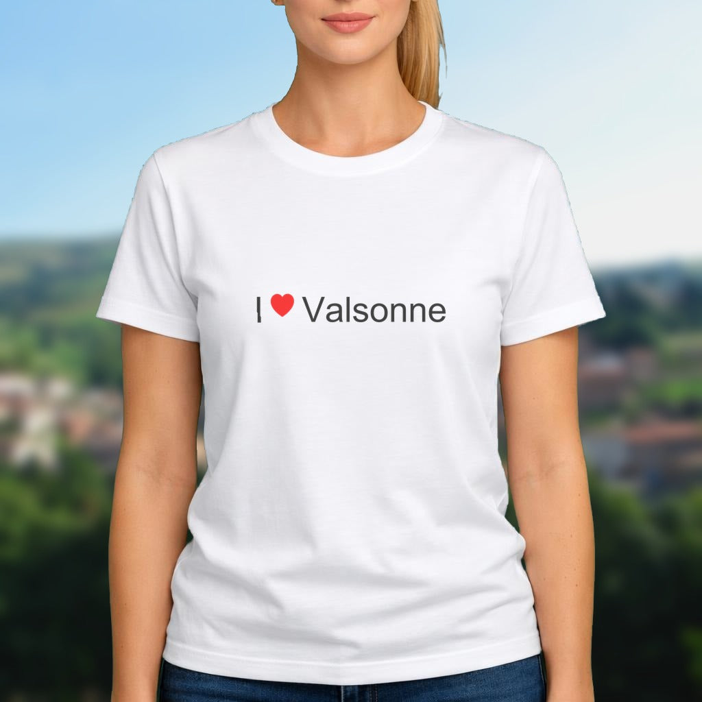 T-shirt I love valsonne