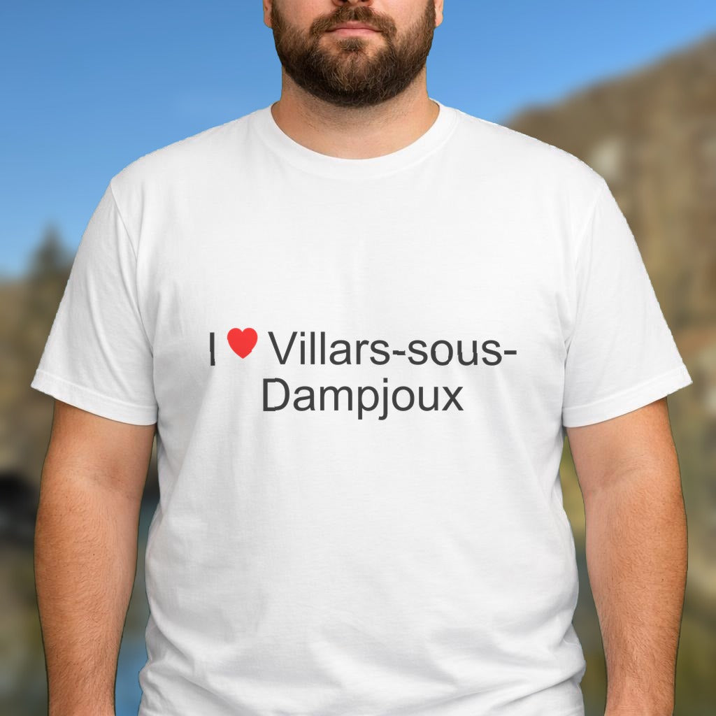 T-shirt I love villars-sous-dampjoux
