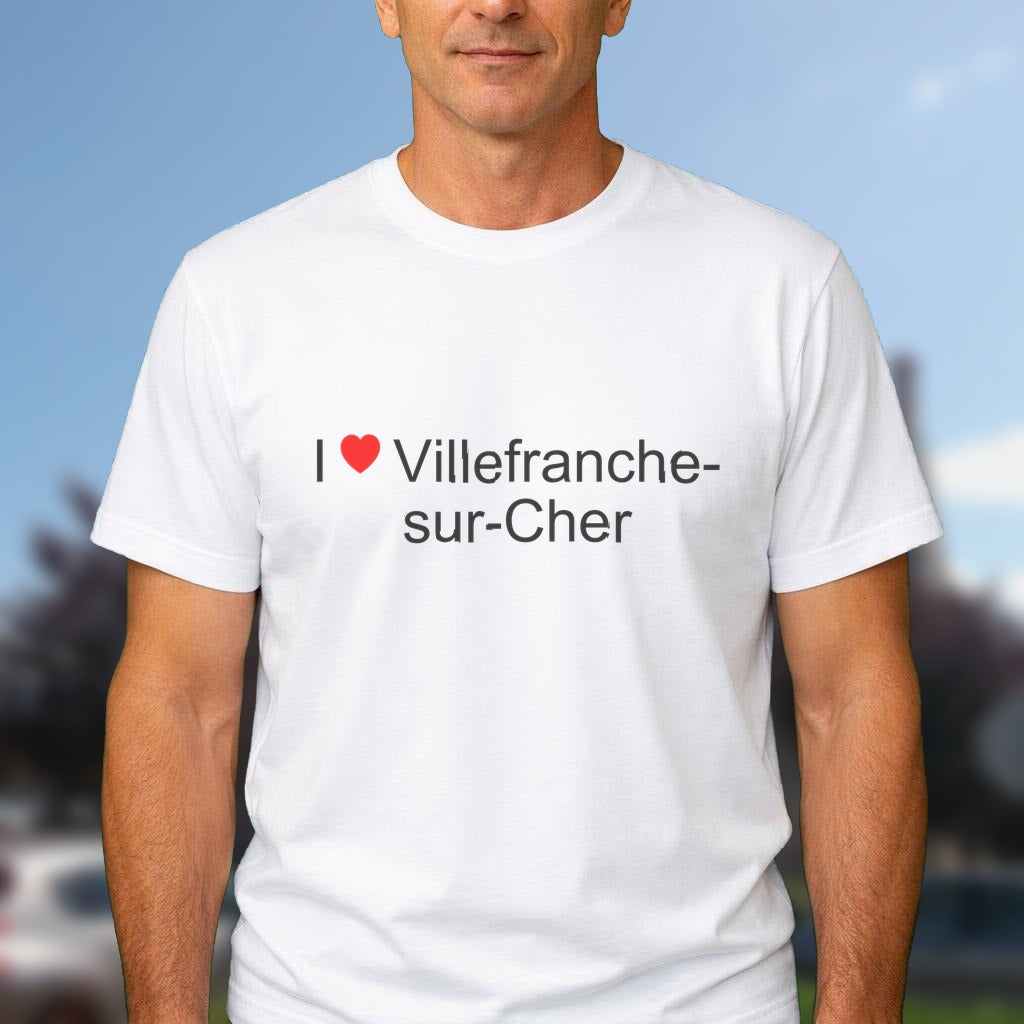 T-shirt I love villefranche-sur-cher