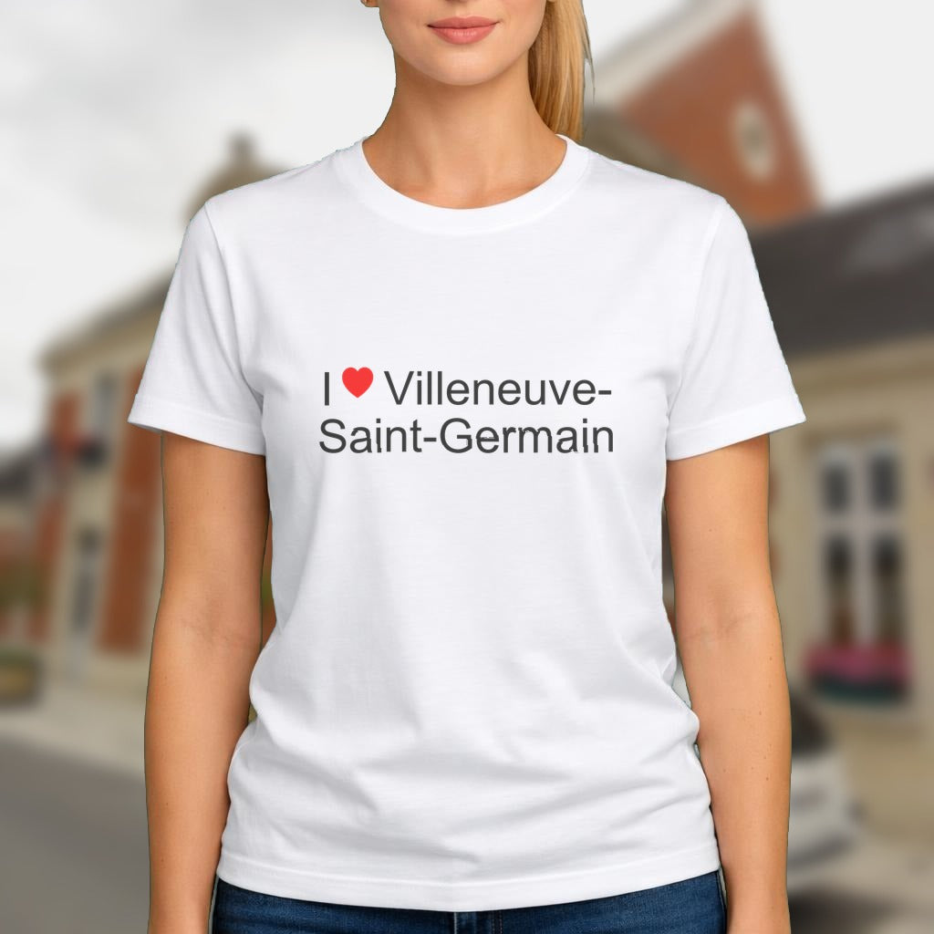 T-shirt I love villeneuve-saint-germain