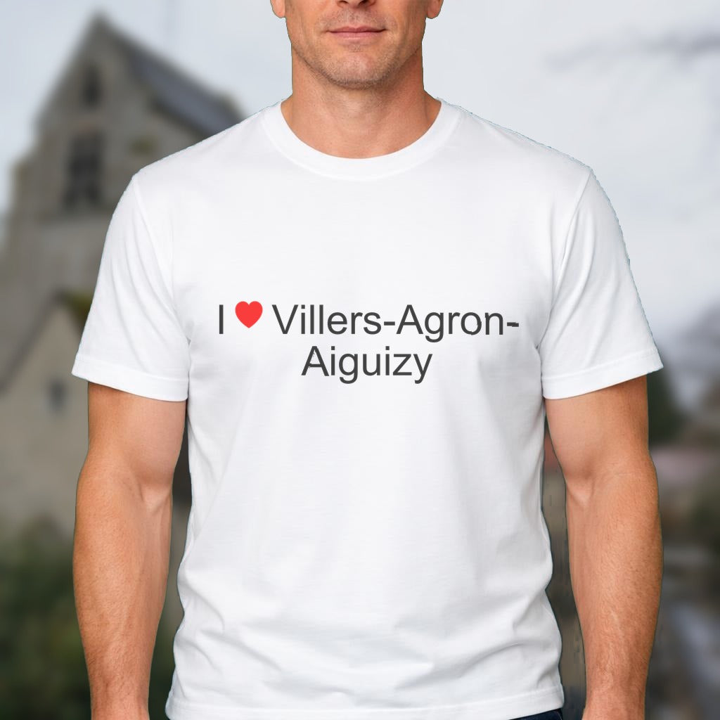 T-shirt I love villers-agron-aiguizy