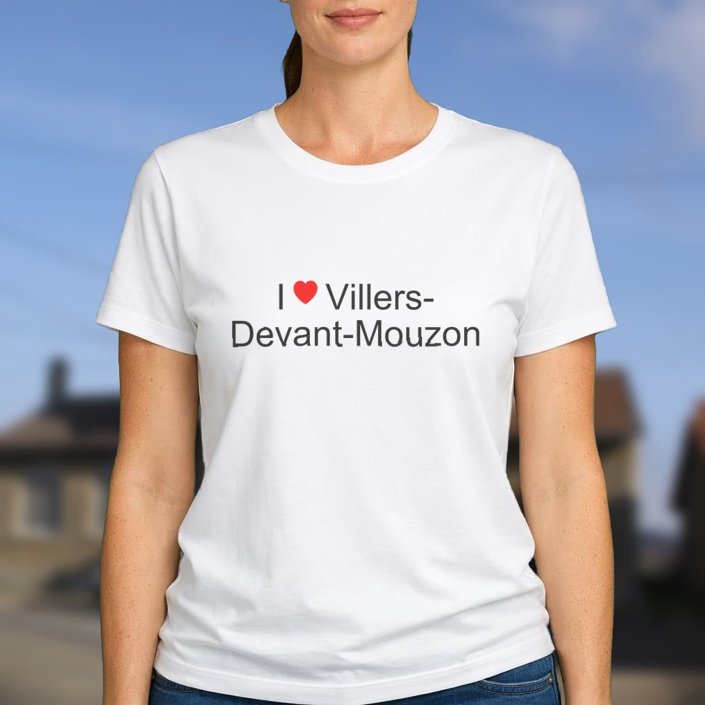 T-shirt I love villers-devant-mouzon
